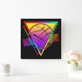 Retro moderne basketbal vierkante klok (Huis)