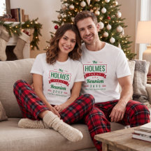 Retro Moderne Bijpassende Familie Kerstmis