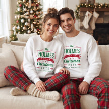 Retro Moderne Bijpassende Familie Kerstmis