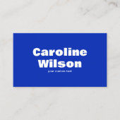 Retro moderne blauwe professionele foto QR-code Visitekaartje (Voorkant)