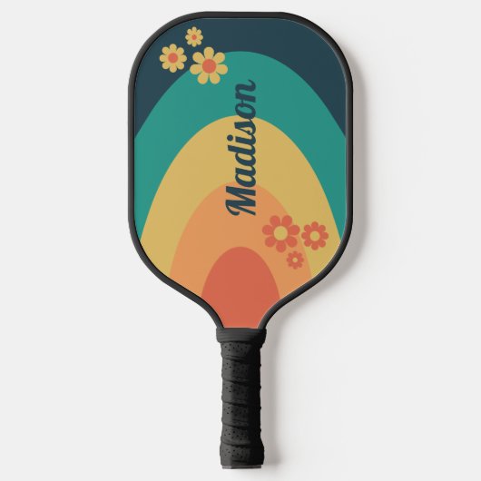 Retro Moderne Boog Gepersonaliseerd Pickleball Paddle (Voorkant)