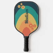 Retro Moderne Boog Gepersonaliseerd Pickleball Paddle (Achterkant)