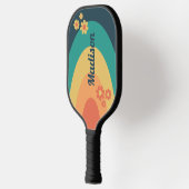 Retro Moderne Boog Gepersonaliseerd Pickleball Paddle (Links)