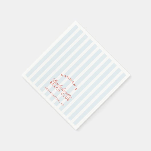 Retro Moderne Bruidsmeisjes Blauwe Papieren Servet (Hoek)