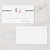 Retro Moderne bruiloft eSort-kaart Plaatskaartje (Voorkant / Achterkant)