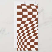 Retro Moderne Chic Geruite Menu (Achterkant)