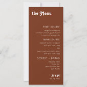 Retro Moderne Chic Geruite Menu (Voorkant)