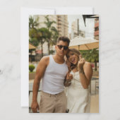 Retro Moderne Chic Terracotta Koppel Bruiloft Kaart (Achterkant)