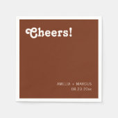 Retro moderne chique bruiloft servet (Voorkant)