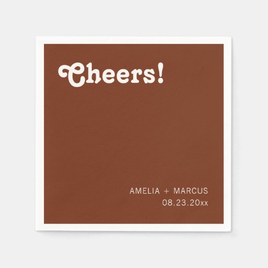 Retro moderne chique bruiloft servet (Voorkant)