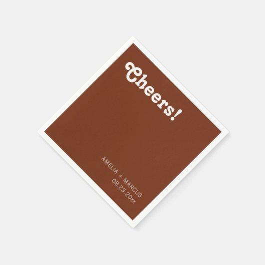 Retro moderne chique bruiloft servet (Hoek)