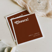 Retro moderne chique bruiloft servet