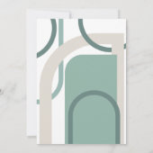 Retro Moderne eenvoudige geometrische uitnodiging (Achterkant)