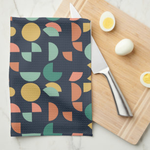 Retro Moderne Elegante Geometrische Stam Theedoek
