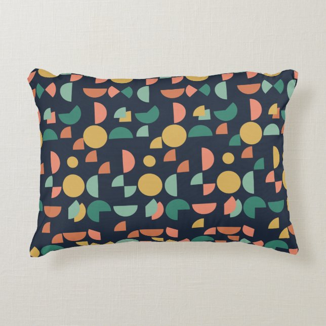 Retro Moderne Elegante Geometrische Tribal Accent Kussen (Voorkant)