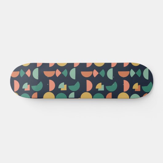 Retro Moderne Elegante Geometrische Tribal Persoonlijk Skateboard (Horizontaal)
