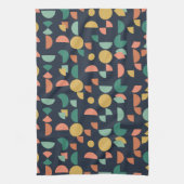 Retro Moderne Elegante Geometrische Tribal Theedoek (Verticaal)