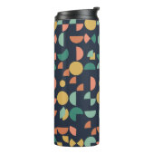 Retro Moderne Elegante Geometrische Tribal Thermosbeker (Gedraaid links)