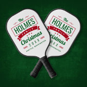Retro moderne familie Kerstmis Pickleball Paddle