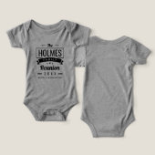 Retro Moderne Familie Reünie Logo (Ontwerp Voorkant & Achterkant)