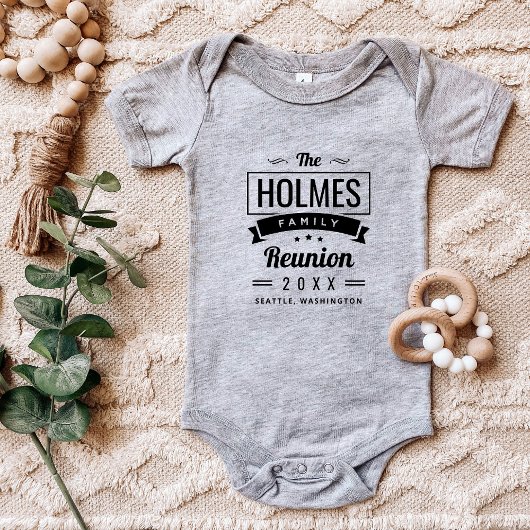 Retro Moderne Familie Reünie Logo Romper