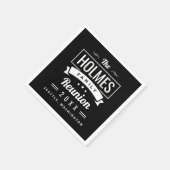 Retro Moderne Familie Reünie Logo Servet (Hoek)