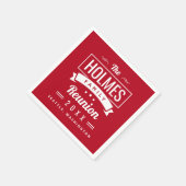 Retro Moderne Familie Reünie Logo Servet (Hoek)