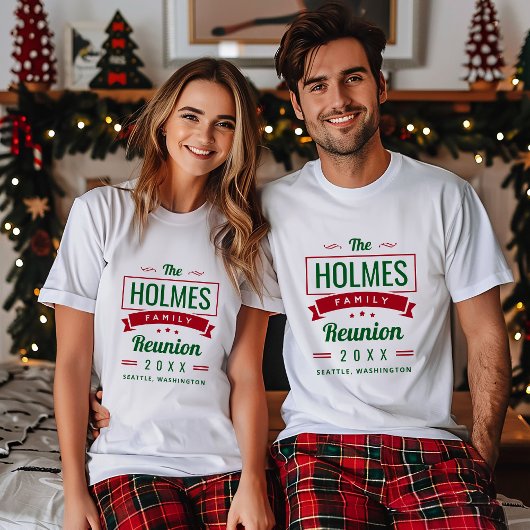 Retro Moderne Familie Reünie Logo T-shirt