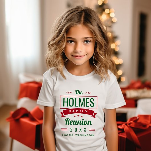 Retro Moderne Familie Reünie Logo T-shirt