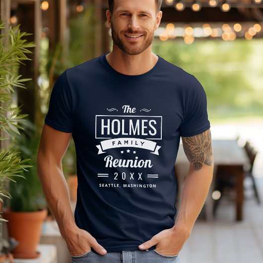 Retro Moderne Familie Reünie Logo T-shirt