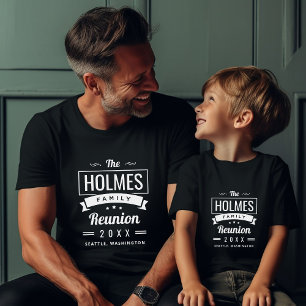 Retro Moderne Familie Reünie Logo T-shirt