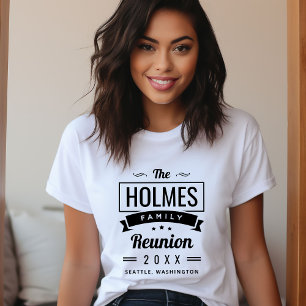 Retro Moderne Familie Reünie Logo T-shirt