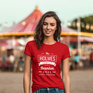 Retro Moderne Familie Reünie Logo T-shirt