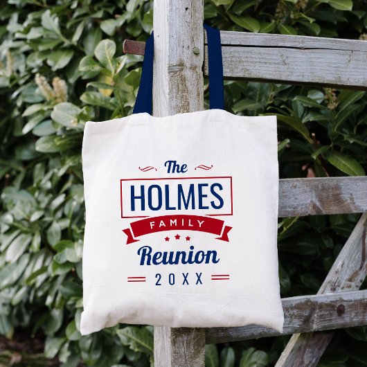 Retro Moderne Familie Reünie Logo Tote Bag
