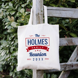 Retro Moderne Familie Reünie Logo Tote Bag