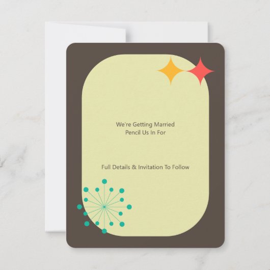 Retro Moderne foto midden midden midden midden van (Achterkant)