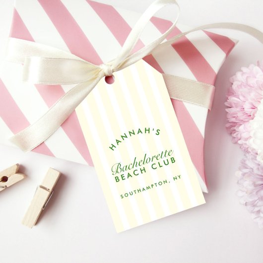 Retro Moderne  Geel & Groen Bachelorette Cadeaulabel