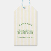 Retro Moderne  Geel & Groen Bachelorette Cadeaulabel (Voorkant)