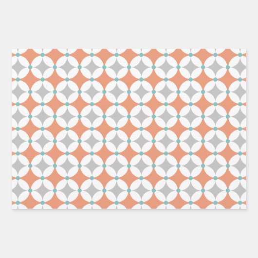Retro Moderne geo van het midden van de eeuw Inpakpapier Vel (Voorkant)