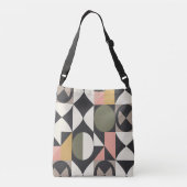 Retro Moderne Geometrische Harmonie crossbody tas (Achterkant)