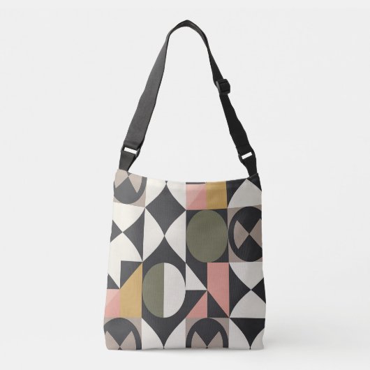Retro Moderne Geometrische Harmonie crossbody tas (Voorkant)