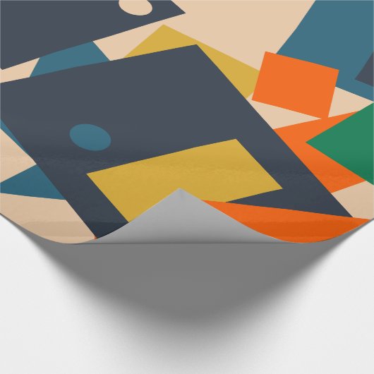 Retro Moderne Geometrische puntpatchwork Abstract Cadeaupapier (Hoek)