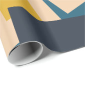 Retro Moderne Geometrische puntpatchwork Abstract Cadeaupapier (Rol Hoek)