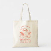 Retro moderne gepersonaliseerde strandtote voor vr tote bag (Achterkant)