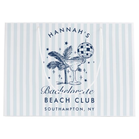 Retro Moderne  Grijze Bachelorette Groot Cadeauzakje (Voorkant)