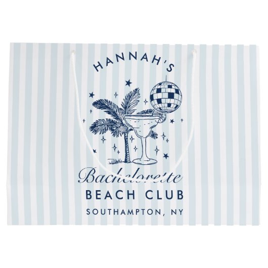 Retro Moderne  Grijze Bachelorette Groot Cadeauzakje (Achterkant)