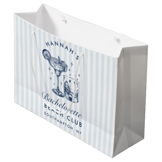 Retro Moderne  Grijze Bachelorette Groot Cadeauzakje (Voorkant Gekanteld)