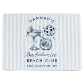 Retro Moderne  Grijze Bachelorette Groot Cadeauzakje (Voorkant)