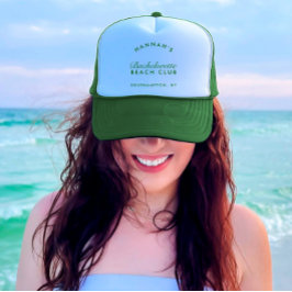 Retro Moderne Groene Bachelorette Trucker Pet