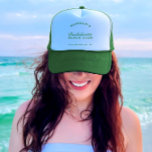 Retro Moderne Groene Bruidsmeisjeshoed Trucker Pet<br><div class="desc">Deze hoed combineert moeiteloos retro charme met een modern twist, met een stijlvol ontwerp in het groen. Of je nu naar het strand gaat of de stad in gaat, deze truckerhoed is een chic accessoire om de speciale dag van de bruid te vieren. Omarm de speelse sfeer met de Retro...</div>